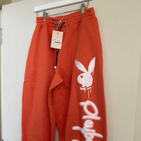 Orange Playboy Sweatpants Online Deals 